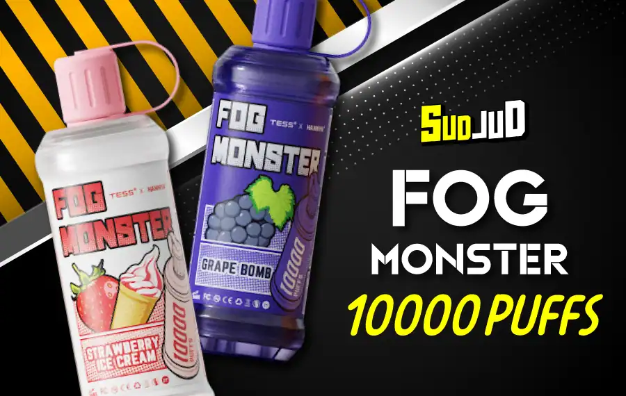 Fog Monster 10000 Puffs พร้อมแบตเตอรี่ในตัว ใช้งานได้ทั้งวัน