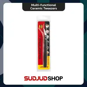 แหนบเซรามิค ปลายโค้ง ด้ามจับดำ Multi-functional Ceramic Tweezers