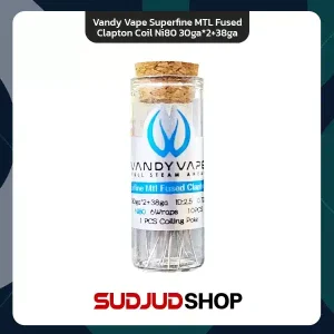 ลวดสำเร็จ Vandy Vape Superfine MTL Fused Clapton Coil Ni80 30ga*2+38ga ,10 ชิ้น/ขวด