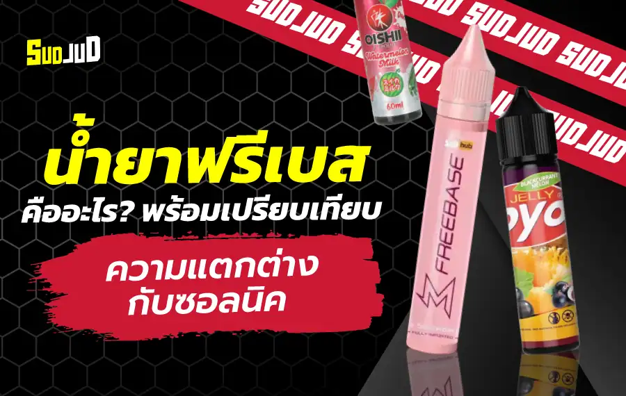 มือใหม่หัดสูบต้องรู้! น้ำยาฟรีเบสคืออะไร? เทียบชัดกับซอลนิค เข้าใจจบในภาพเดียว